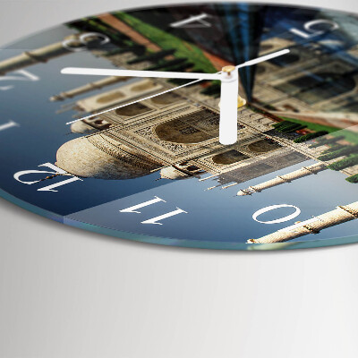 Ronde glazen klok Taj Mahal
