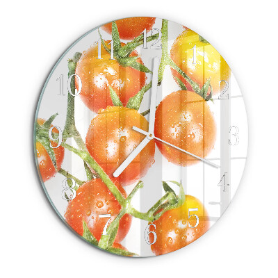 Ronde glazen klok Tomaten