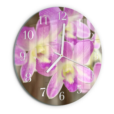 Ronde glazen klok Bloemen