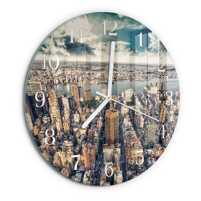 Ronde glazen klok New York