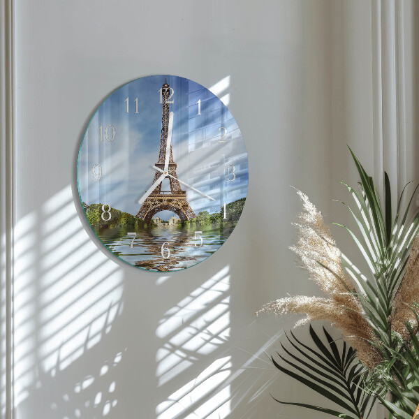 Ronde glazen klok Eiffeltoren
