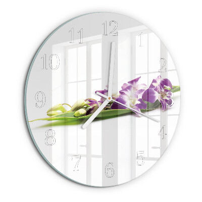 Ronde glazen klok Bloemen