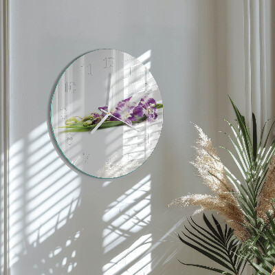 Ronde glazen klok Bloemen