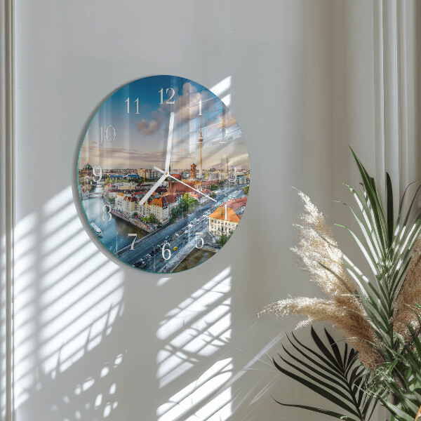 Ronde glazen klok Stadsrivier