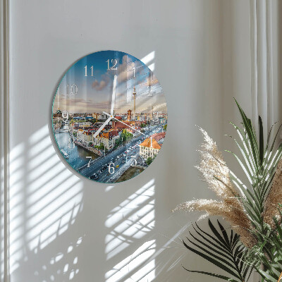 Ronde glazen klok Stadsrivier