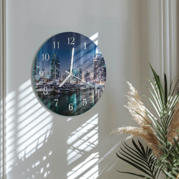 Ronde glazen klok Horizon
