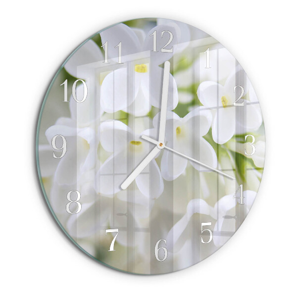 Ronde glazen klok Bloemen