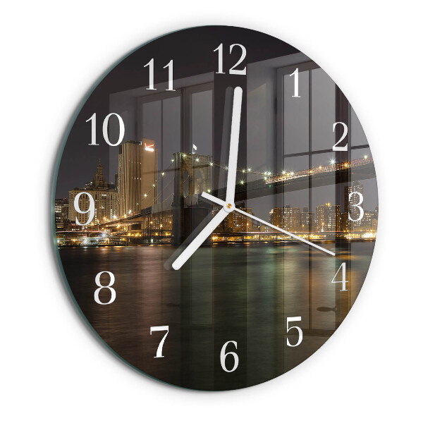 Ronde glazen klok Horizon