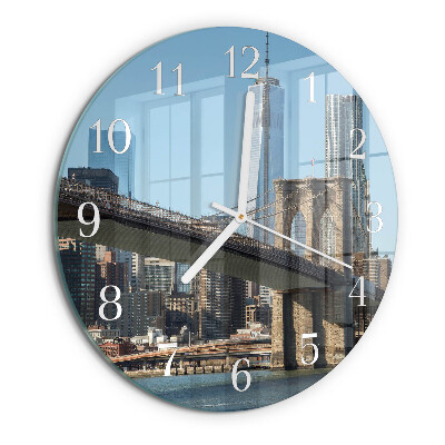Ronde glazen klok Horizon