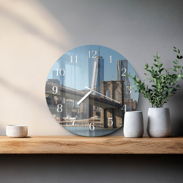 Ronde glazen klok Horizon