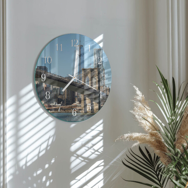 Ronde glazen klok Horizon