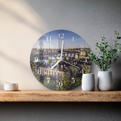 Ronde glazen klok Praag