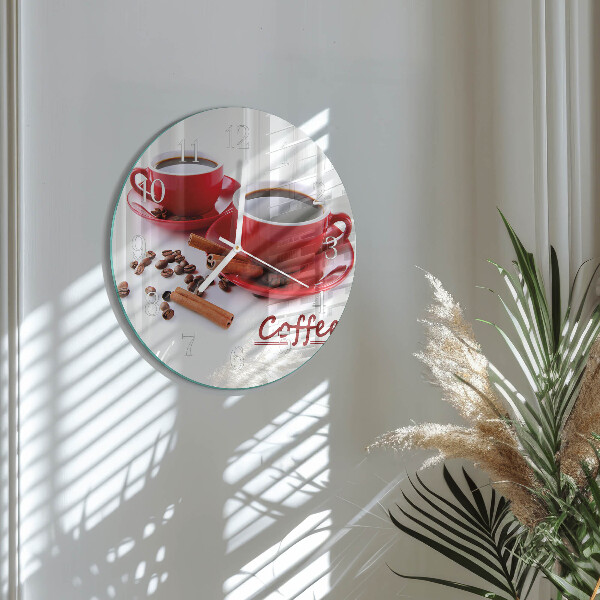 Ronde glazen klok Kopje koffie