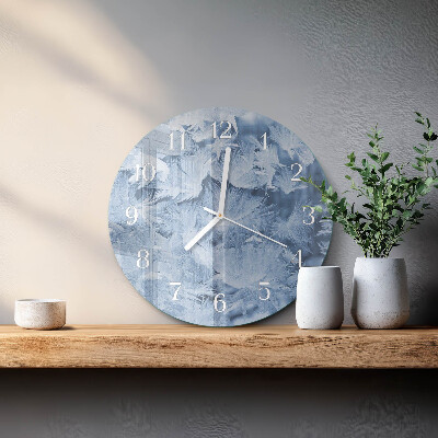 Ronde glazen klok Sneeuwvlokken
