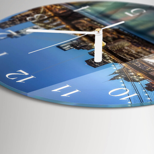 Ronde glazen klok Horizon