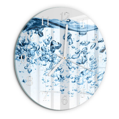 Ronde glazen klok Water