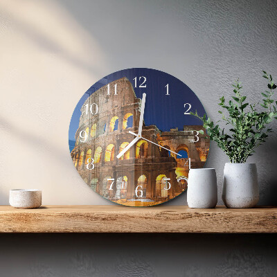 Ronde glazen klok Colosseum