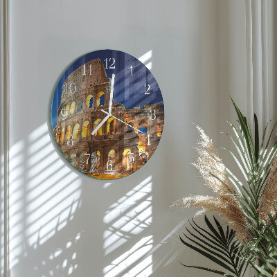 Ronde glazen klok Colosseum