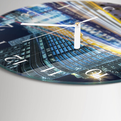 Ronde glazen klok Horizon