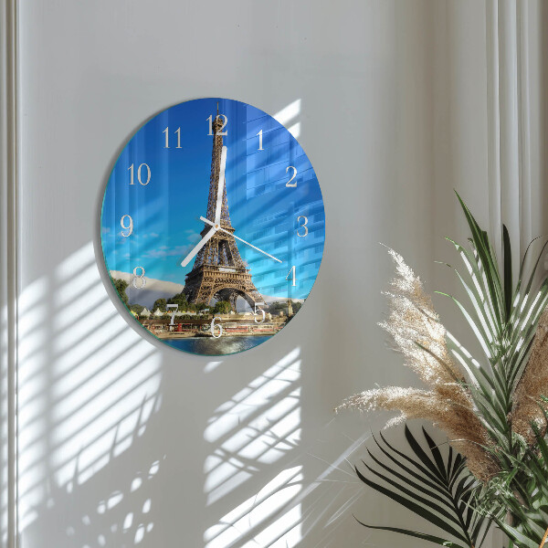 Ronde glazen klok Eiffeltoren Parijs
