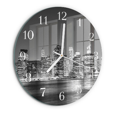 Ronde glazen klok Horizon