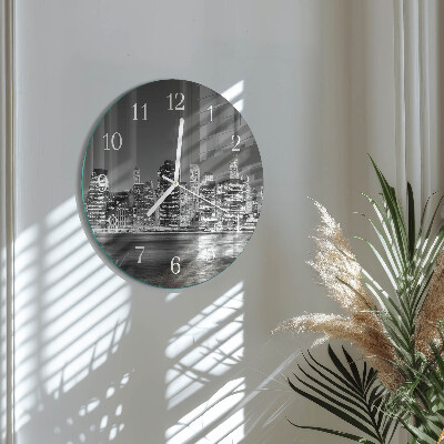Ronde glazen klok Horizon