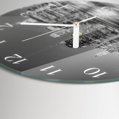 Ronde glazen klok Horizon
