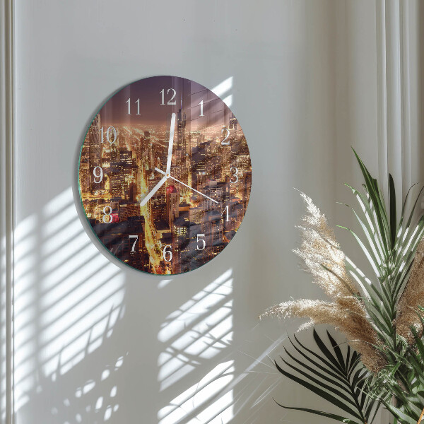 Ronde glazen klok Horizon