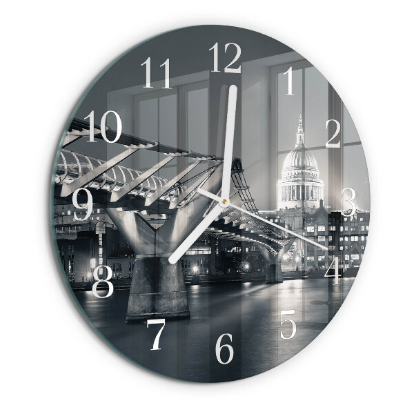 Ronde glazen klok Horizon