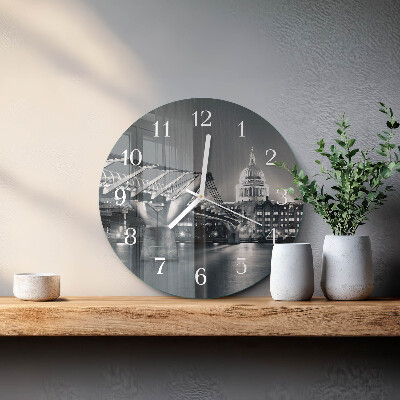 Ronde glazen klok Horizon