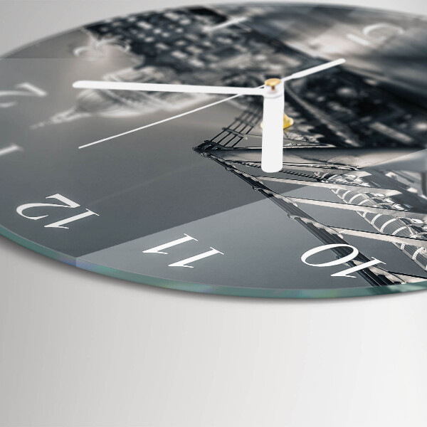 Ronde glazen klok Horizon