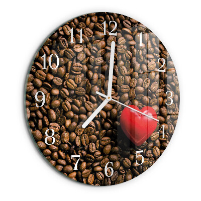 Ronde glazen klok Koffiebonen