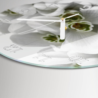 Ronde glazen klok Bloemen