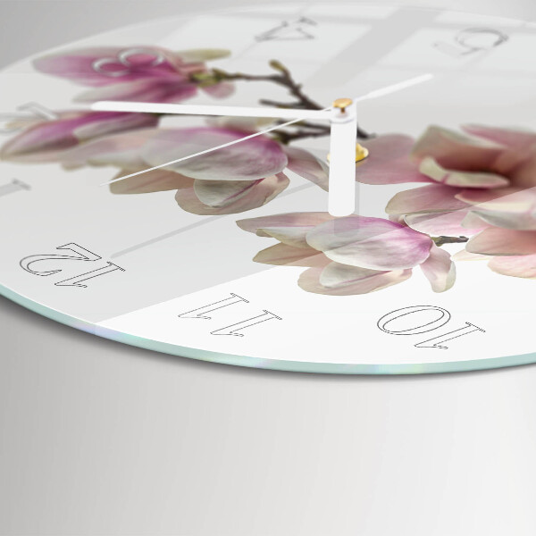 Ronde glazen klok Magnolia