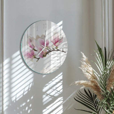 Ronde glazen klok Magnolia