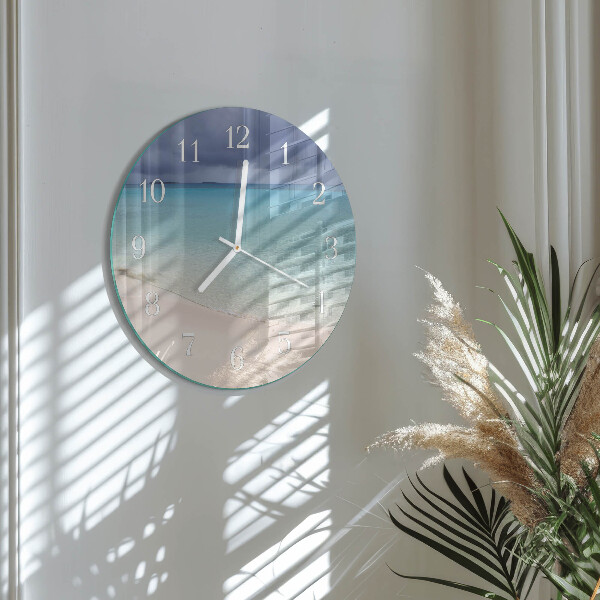 Ronde glazen klok Strand