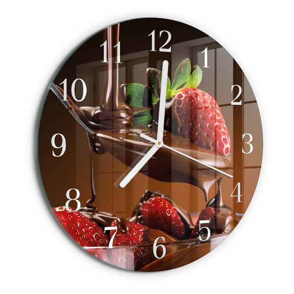 Ronde glazen klok Chocoladeaardbeien