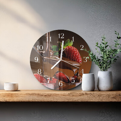 Ronde glazen klok Chocoladeaardbeien