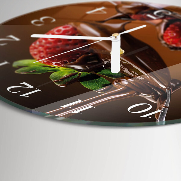 Ronde glazen klok Chocoladeaardbeien