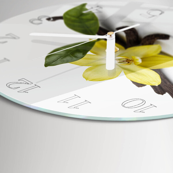 Ronde glazen klok Vanille-orchidee