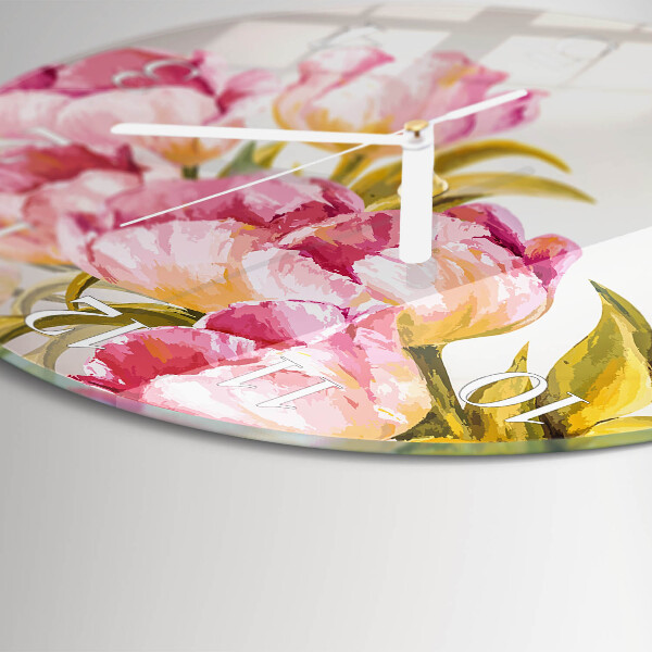 Ronde glazen klok aquarellen