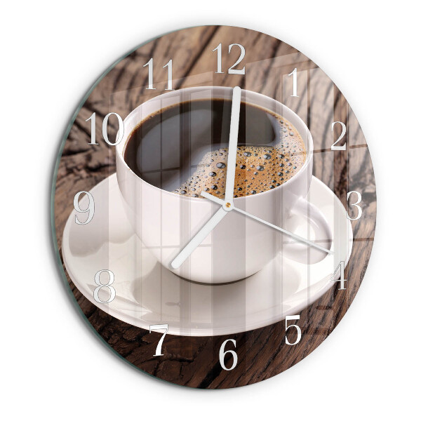 Ronde glazen klok Koffie