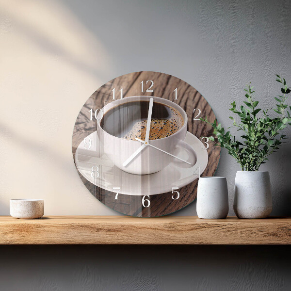 Ronde glazen klok Koffie
