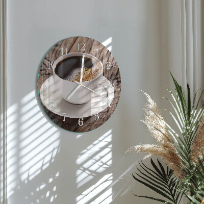 Ronde glazen klok Koffie