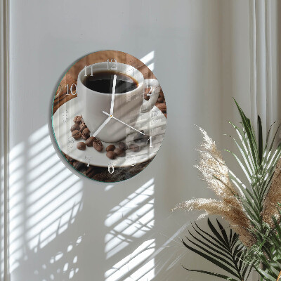 Ronde glazen klok Koffie