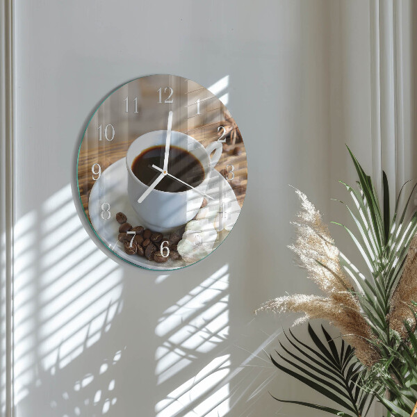 Ronde glazen klok Koffie