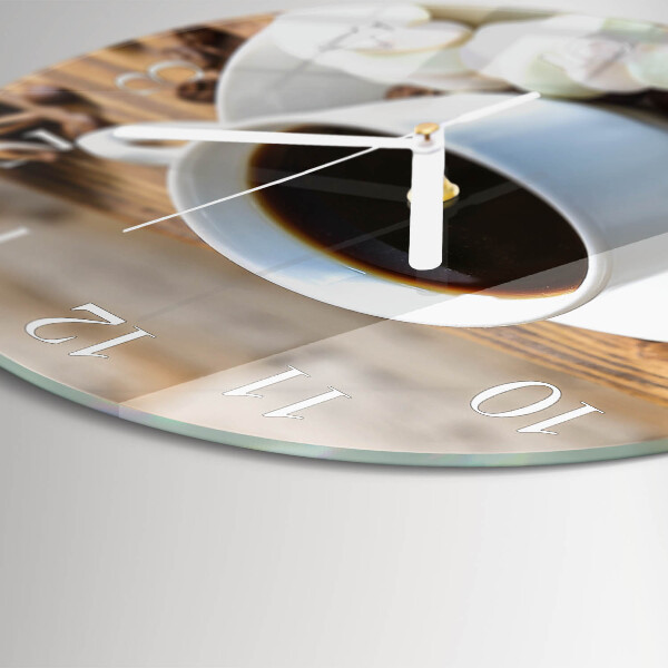 Ronde glazen klok Koffie