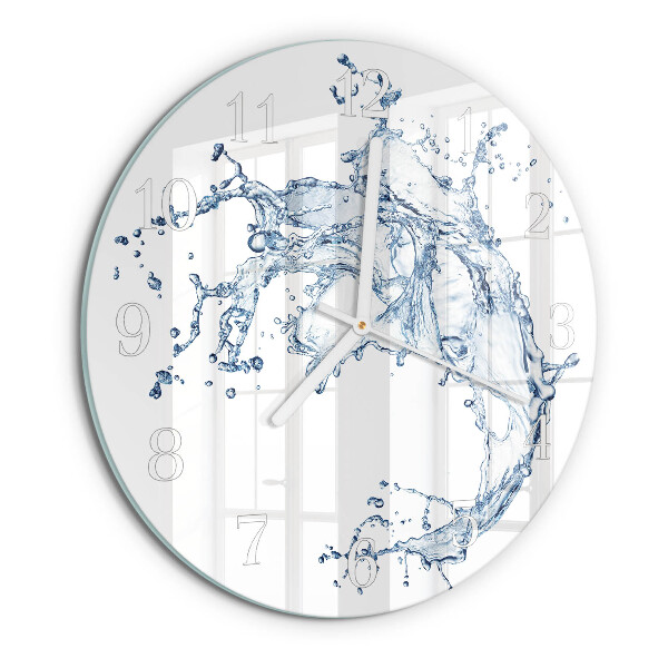 Ronde glazen klok Water