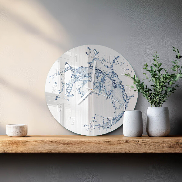 Ronde glazen klok Water