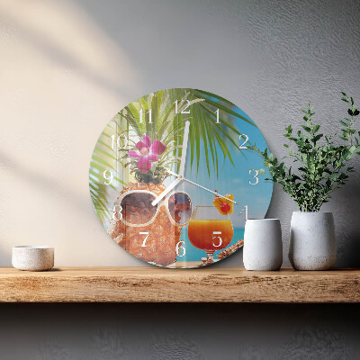 Ronde glazen klok Vakantie